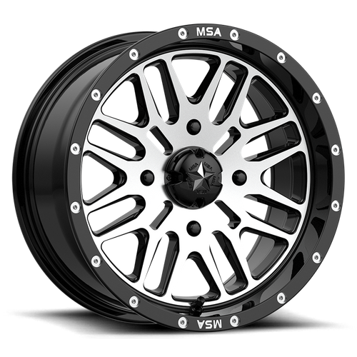 MSA Offroad Wheels M38 BRUTE UTV GLOSS BLACK MACHINED Wheel - image 2