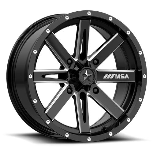 MSA Offroad Wheels M41 BOXER UTV GLOSS BLACK MILLED Wheel - image 2