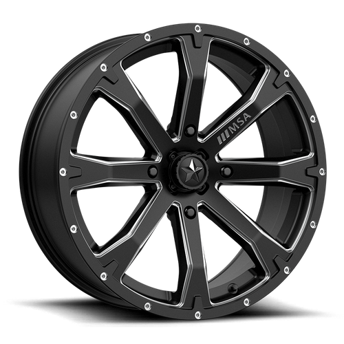 MSA Offroad Wheels M42 BOUNTY UTV SATIN BLACK MILLED Wheel - image 2