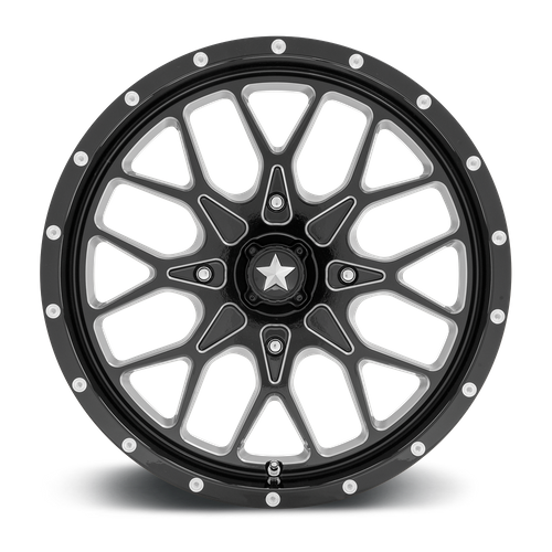 MSA Offroad Wheels M45 PORTAL UTV GLOSS BLACK MILLED Wheel - image 4