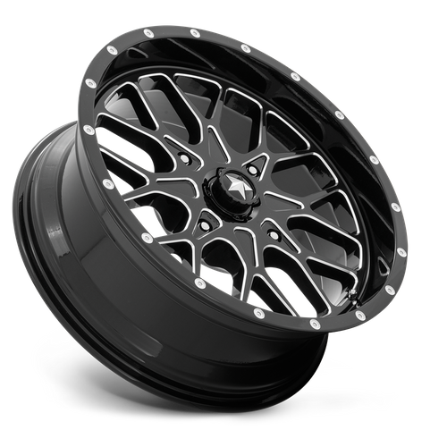 MSA Offroad Wheels M45 PORTAL UTV GLOSS BLACK MILLED Wheel - image 3