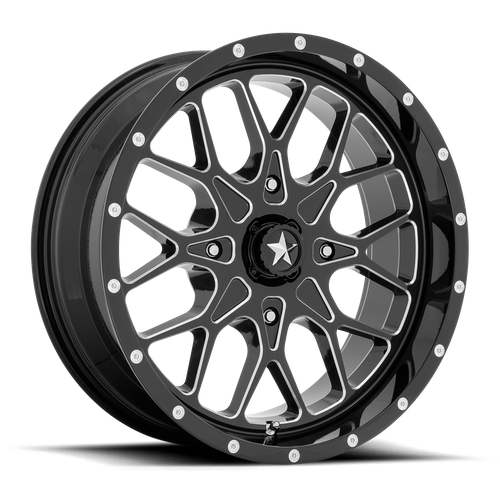 MSA Offroad Wheels M45 PORTAL UTV GLOSS BLACK MILLED Wheel - image 2