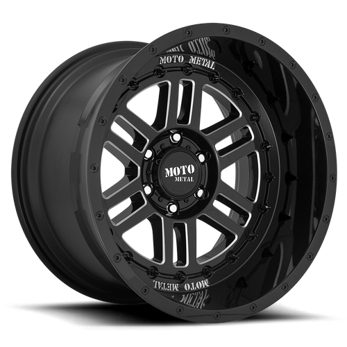 Moto Metal MO800 DEEP SIX GLOSS BLACK MILLED Wheel - image 3