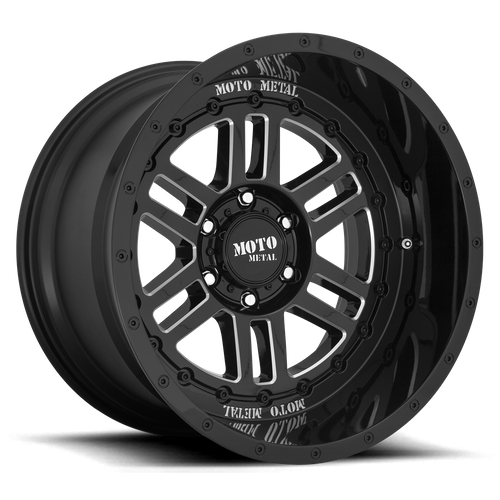 Moto Metal MO800 DEEP SIX GLOSS BLACK MILLED Wheel - image 2