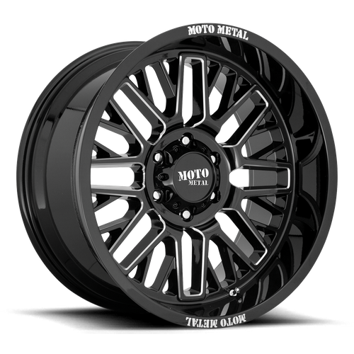 Moto Metal MO802 WARLOCK GLOSS BLACK MILLED Wheel - image 2
