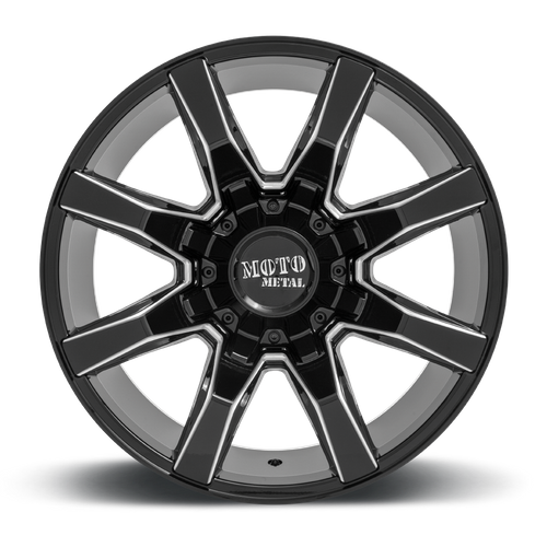 Moto Metal MO804 SPIDER GLOSS BLACK MILLED Wheel - image 4