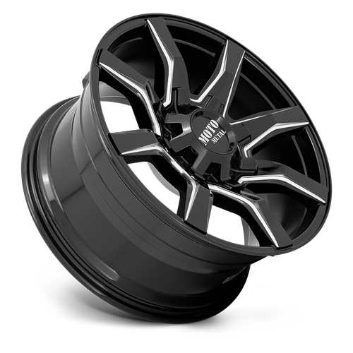 Moto Metal MO804 SPIDER GLOSS BLACK MILLED Wheel - image 6