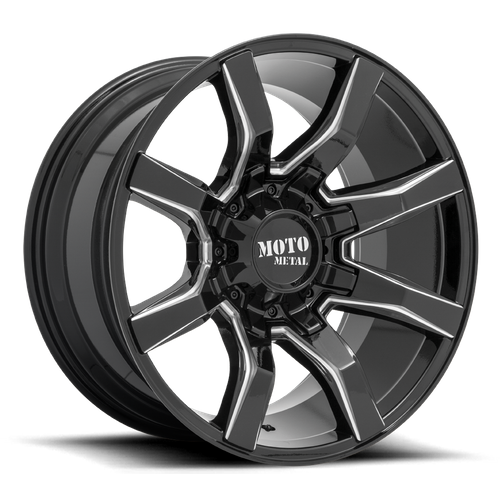 Moto Metal MO804 SPIDER GLOSS BLACK MILLED Wheel - image 2