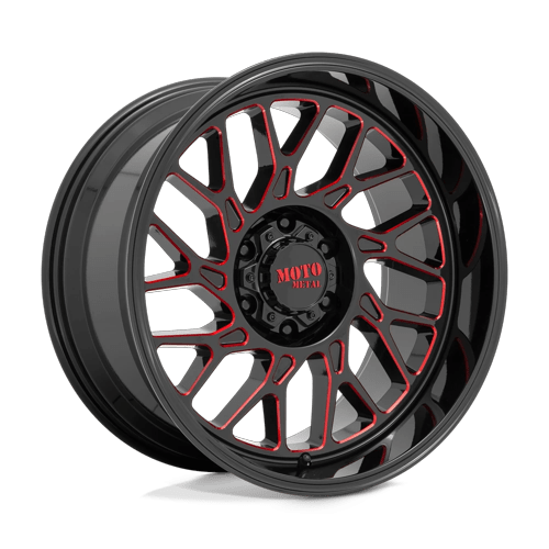 Moto Metal MO805 GLOSS BLACK MILLED W/ RED TINT Wheel - image 1