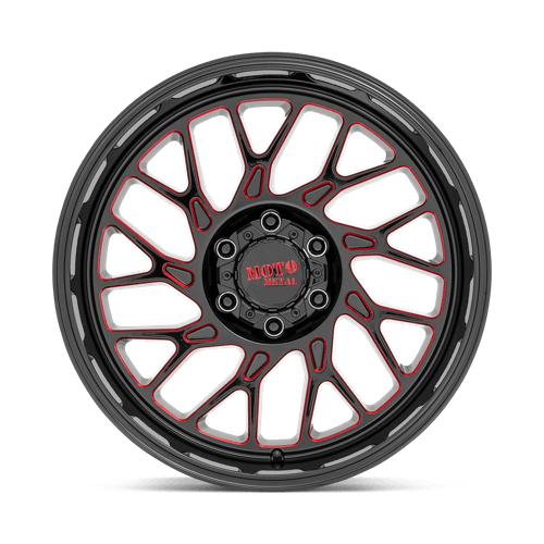 Moto Metal MO805 GLOSS BLACK MILLED W/ RED TINT Wheel - image 4