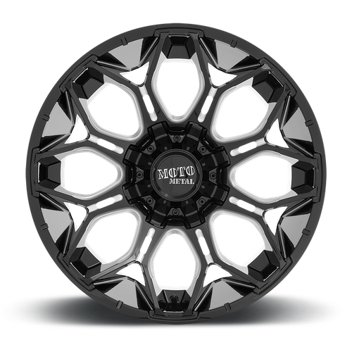 Moto Metal MO808 SNIPER GLOSS BLACK MILLED Wheel - image 4