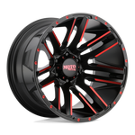 Load image into Gallery viewer, Moto Metal MO978 RAZOR SATIN BLACK MACH W/ RED TINT Wheel - image 2
