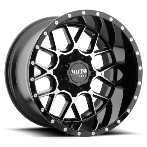 Moto Metal MO986 SIEGE GLOSS BLACK MACHINED Wheel - image 2