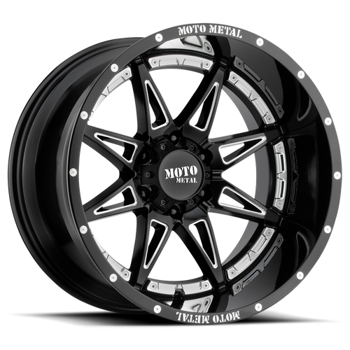 Moto Metal MO993 HYDRA GLOSS BLACK MILLED Wheel - image 2