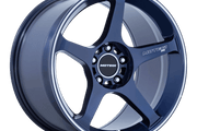 Motegi MR159 BATTLE V OBSIDIAN BLUE MACH LIP STRIPE Wheel - image 1