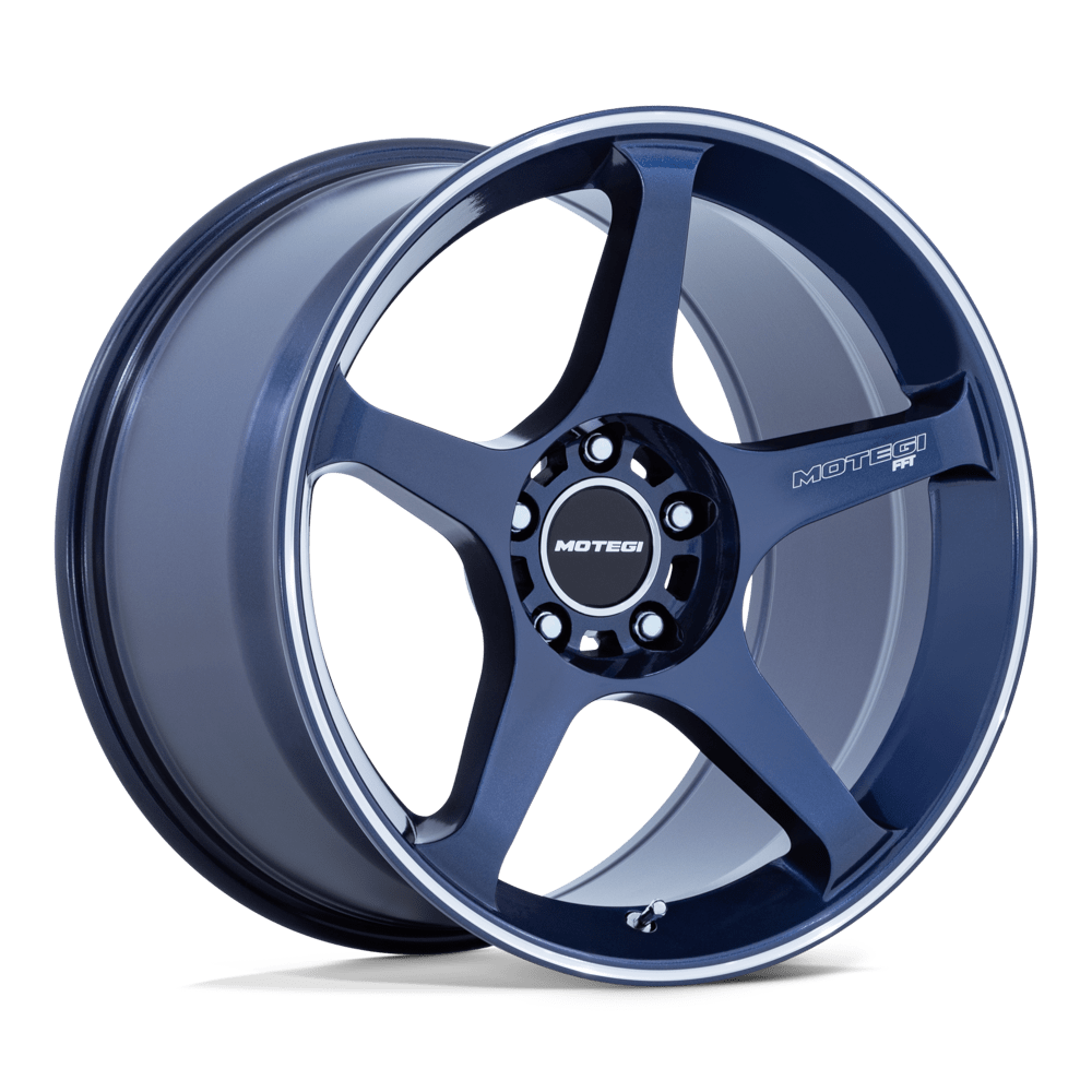 Motegi MR159 BATTLE V OBSIDIAN BLUE MACH LIP STRIPE Wheel - image 2