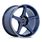 Load image into Gallery viewer, Motegi MR159 BATTLE V OBSIDIAN BLUE MACH LIP STRIPE Wheel - image 2
