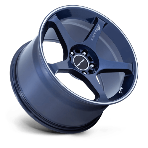 Motegi MR159 BATTLE V OBSIDIAN BLUE MACH LIP STRIPE Wheel - image 3