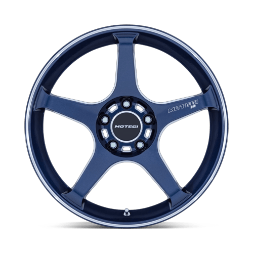 Motegi MR159 BATTLE V OBSIDIAN BLUE MACH LIP STRIPE Wheel - image 4