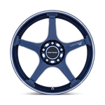 Load image into Gallery viewer, Motegi MR159 BATTLE V OBSIDIAN BLUE MACH LIP STRIPE Wheel - image 4
