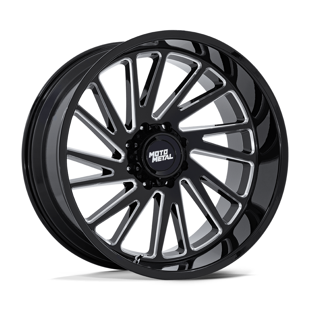 Moto Metal MO811 COMBAT GLOSS BLACK MILLED Wheel - image 2