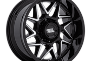 Moto Metal MO812 TURBINE GLOSS BLACK W/ MACHINED FACE Wheel - image 1