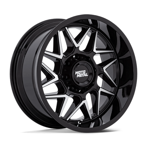 Moto Metal MO812 TURBINE GLOSS BLACK W/ MACHINED FACE Wheel - image 1