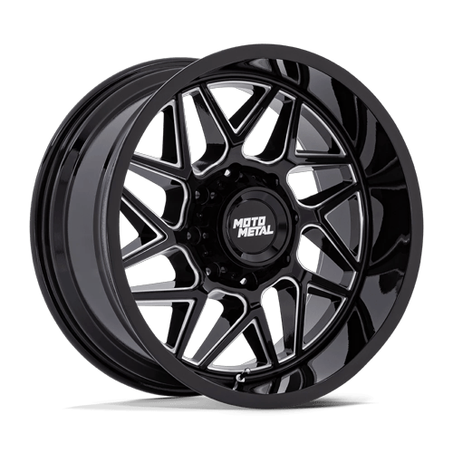 Moto Metal MO812 TURBINE GLOSS BLACK MILLED Wheel - image 1