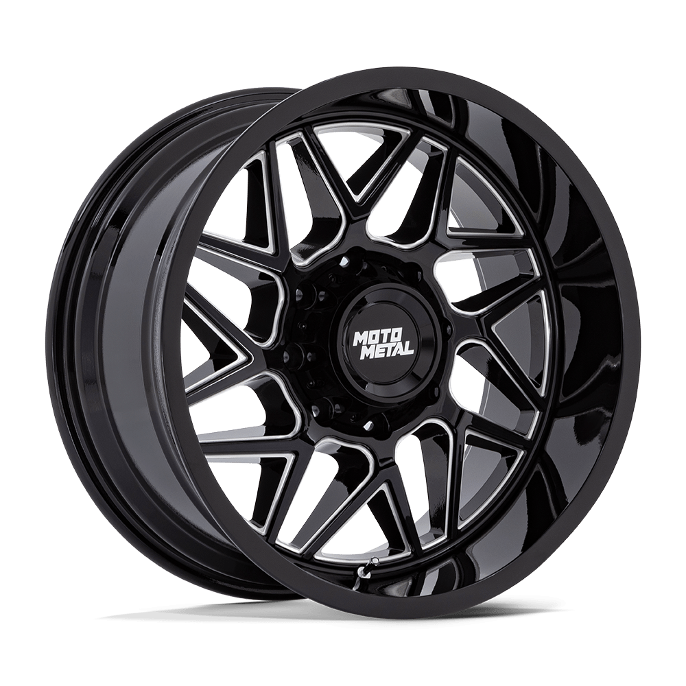 Moto Metal MO812 TURBINE GLOSS BLACK MILLED Wheel - image 2