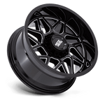 Load image into Gallery viewer, Moto Metal MO812 TURBINE GLOSS BLACK MILLED Wheel - image 3
