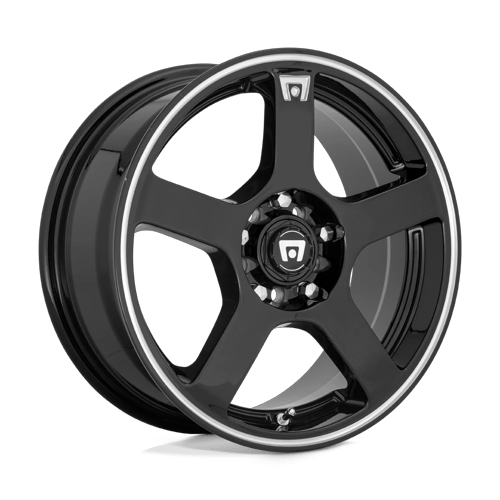 Motegi MR116 FS5 GLOSS BLACK W/ MACHINED FLANGE Wheel - image 1