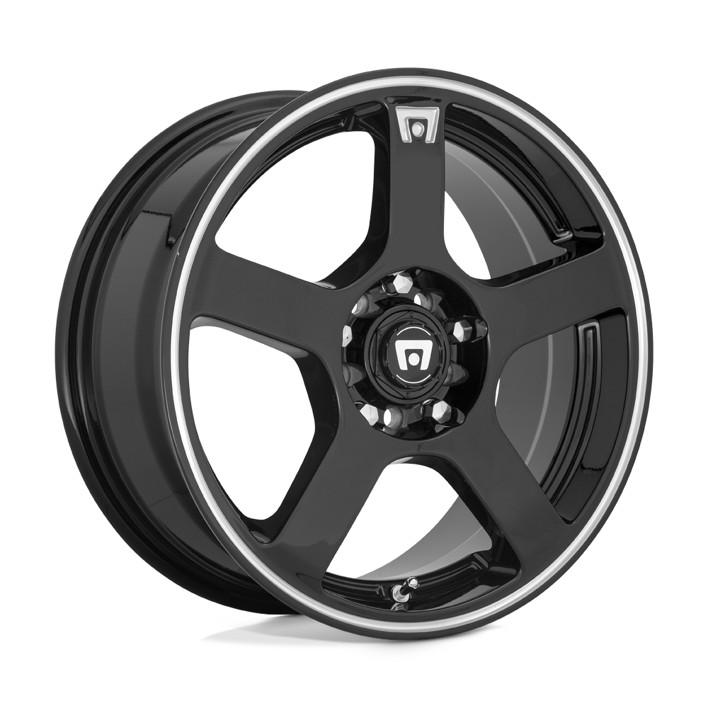 Motegi MR116 FS5 GLOSS BLACK W/ MACHINED FLANGE Wheel - image 2