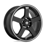 Load image into Gallery viewer, Motegi MR116 FS5 GLOSS BLACK W/ MACHINED FLANGE Wheel - image 2
