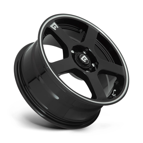 Motegi MR116 FS5 GLOSS BLACK W/ MACHINED FLANGE Wheel - image 3