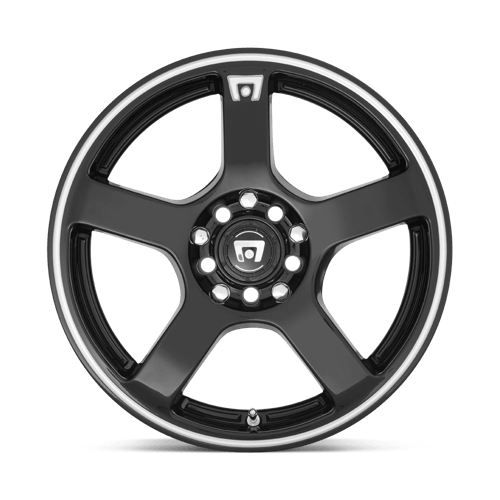 Motegi MR116 FS5 GLOSS BLACK W/ MACHINED FLANGE Wheel - image 4