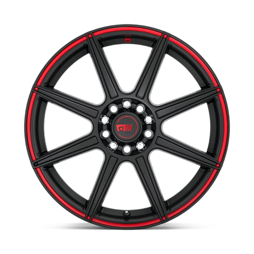 Motegi MR142 CS8 SATIN BLACK W/ RED STRIPE Wheel - image 3