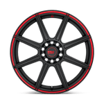 Load image into Gallery viewer, Motegi MR142 CS8 SATIN BLACK W/ RED STRIPE Wheel - image 3
