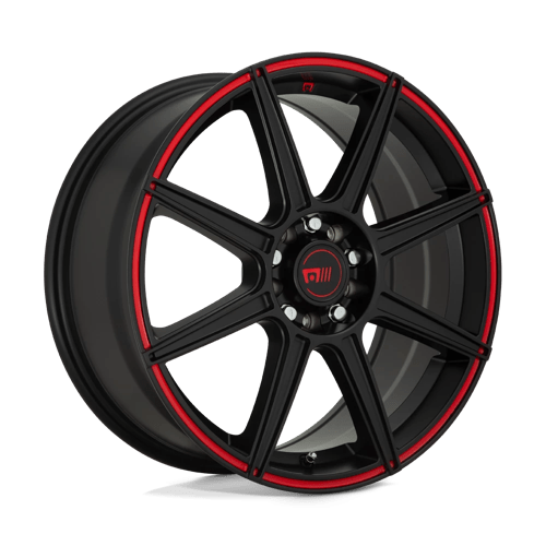 Motegi MR142 CS8 SATIN BLACK W/ RED STRIPE Wheel - image 1