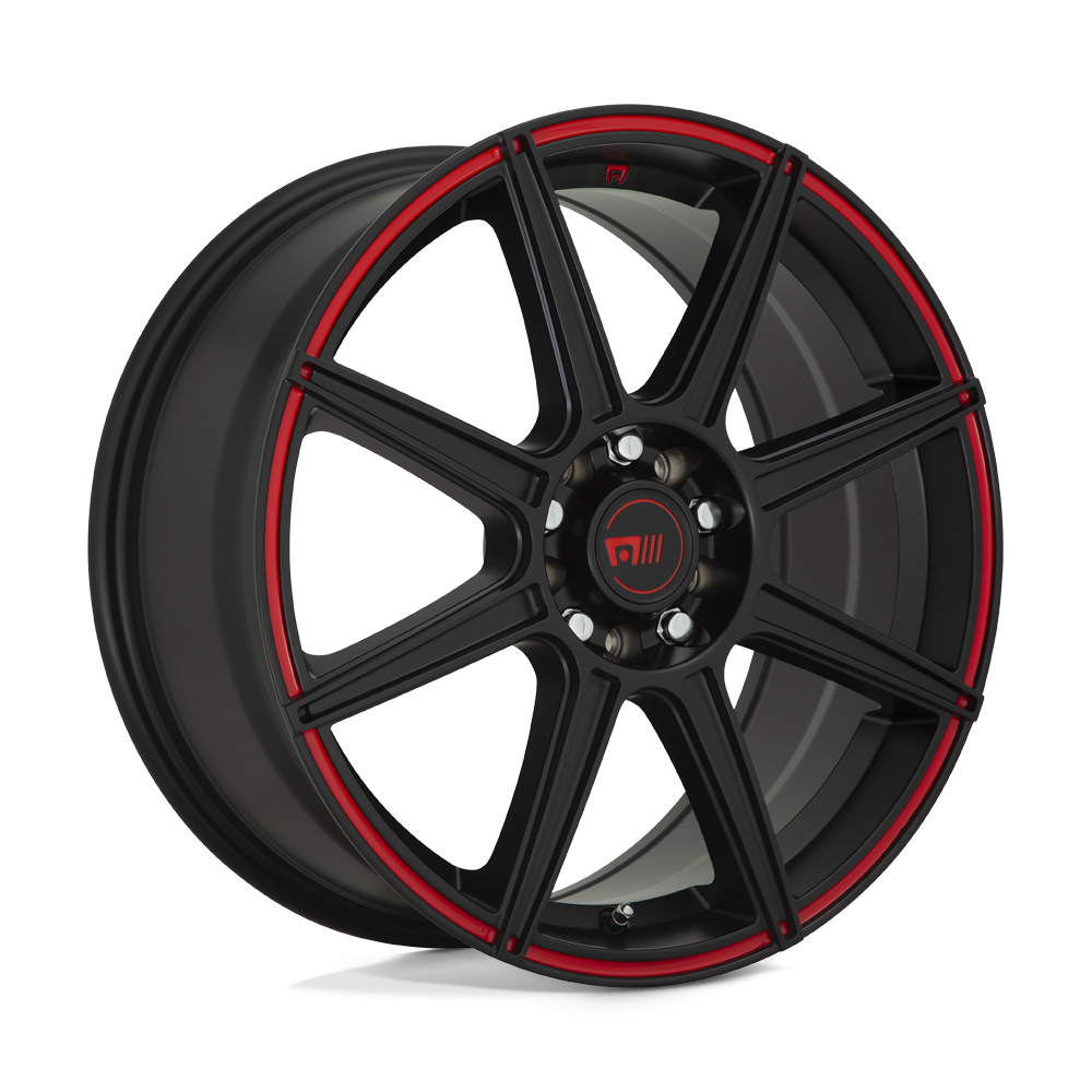 Motegi MR142 CS8 SATIN BLACK W/ RED STRIPE Wheel - image 2