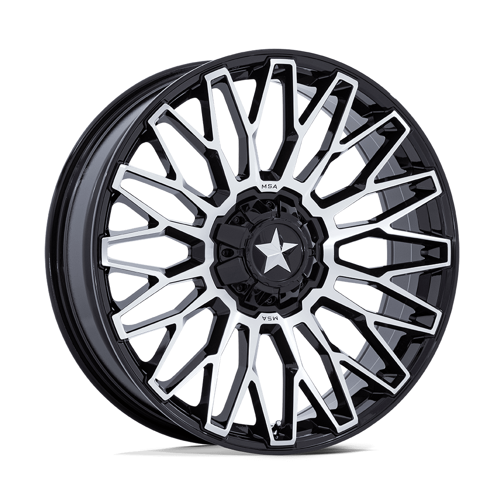 MSA Offroad Wheels M50 CLUBBER UTV GLOSS BLACK MACHINED Wheel - image 2