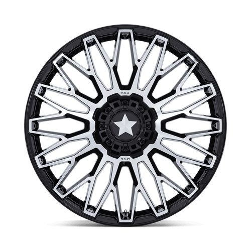 MSA Offroad Wheels M50 CLUBBER UTV GLOSS BLACK MACHINED Wheel - image 4
