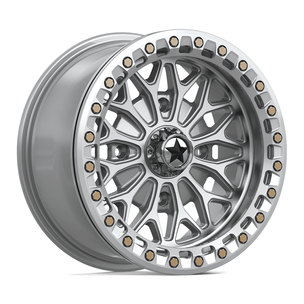 MSA Offroad Wheels MA53 BOLO UTV BEADLOCK GLOSS SILVER W/ MACHINED FACE Wheel - image 6