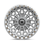 Load image into Gallery viewer, MSA Offroad Wheels MA53 BOLO UTV BEADLOCK GLOSS SILVER W/ MACHINED FACE Wheel - image 8
