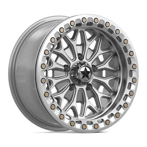 MSA Offroad Wheels MA53 BOLO UTV BEADLOCK GLOSS SILVER W/ MACHINED FACE Wheel - image 1