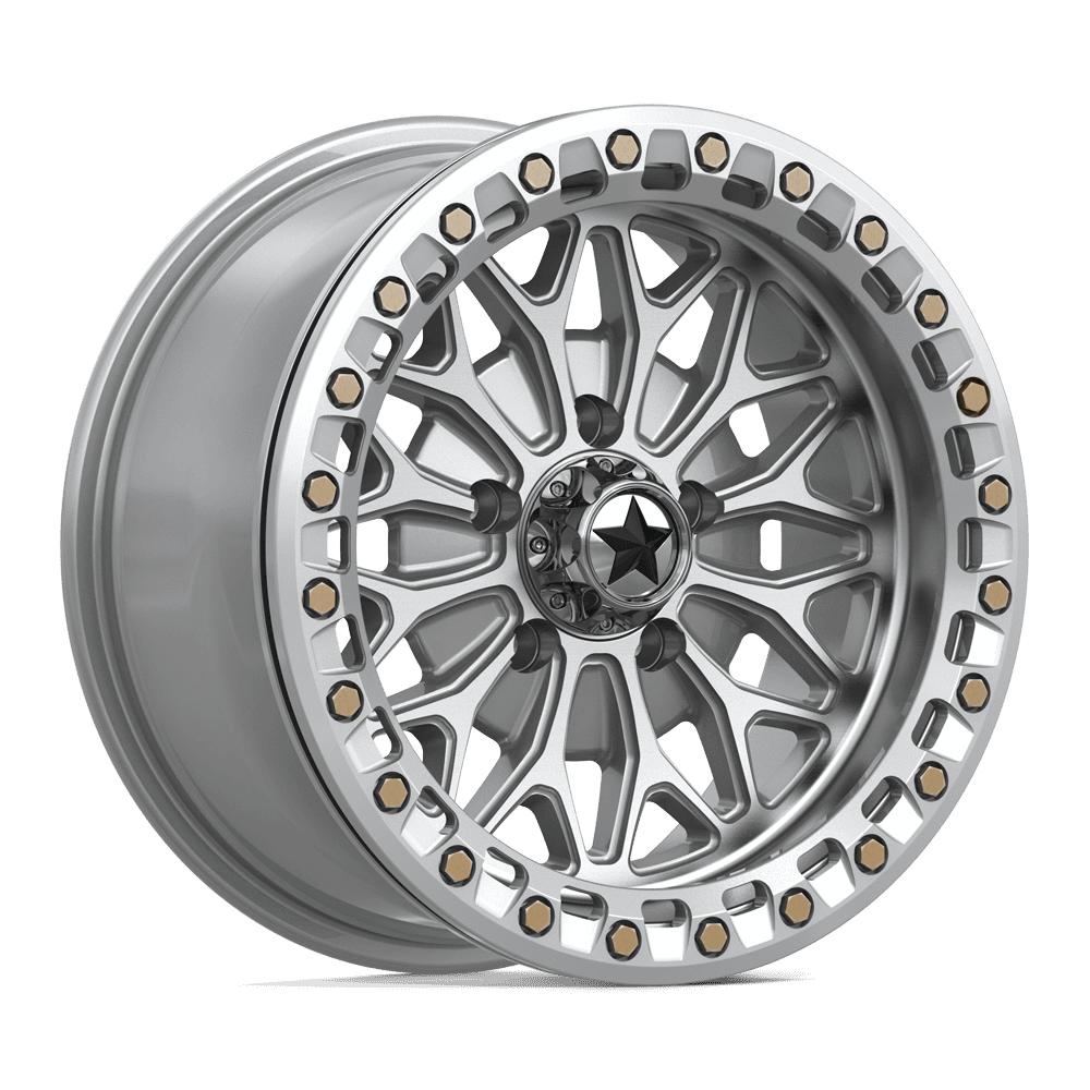 MSA Offroad Wheels MA53 BOLO UTV BEADLOCK GLOSS SILVER W/ MACHINED FACE Wheel - image 2