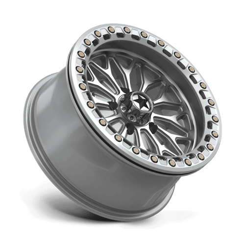 MSA Offroad Wheels MA53 BOLO UTV BEADLOCK GLOSS SILVER W/ MACHINED FACE Wheel - image 3