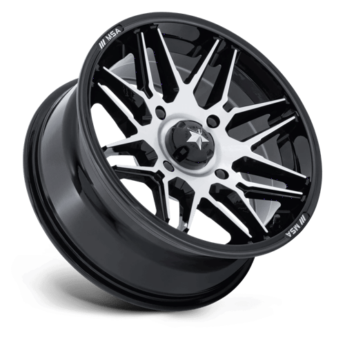 MSA Offroad Wheels M52 RADAR UTV GLOSS BLACK W/ MACHINED FACE Wheel - image 3
