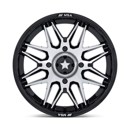 MSA Offroad Wheels M52 RADAR UTV GLOSS BLACK W/ MACHINED FACE Wheel - image 4