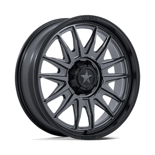 MSA Offroad Wheels M55 COMMANDER UTV MATTE GUNMETAL W/ M-BLK LIP Wheel - image 5