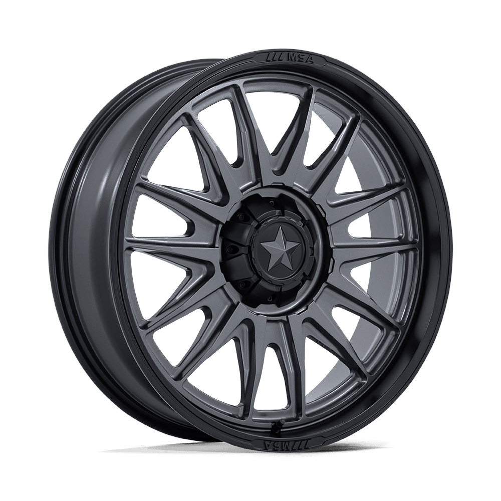 MSA Offroad Wheels M55 COMMANDER UTV MATTE GUNMETAL W/ M-BLK LIP Wheel - image 6